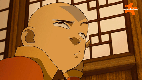 A Cartoon Of A Bald Man With A Nickelodeon Logo Behind Him GIF