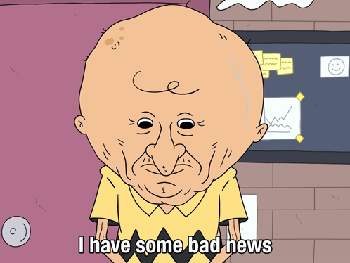 Bald Man Saying I Have Some Bad News GIF