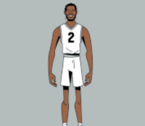 A Cartoon Of A Basketball Player Wearing A Number 2 Jersey GIF