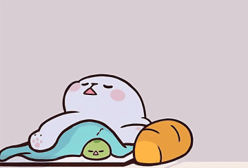 A Cartoon Of A Bear Standing Next To A Seal GIF