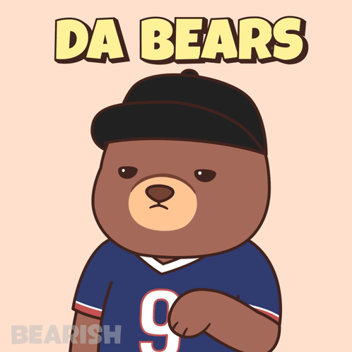 A Cartoon Of A Bear Wearing A Jersey With The Number 9 GIF