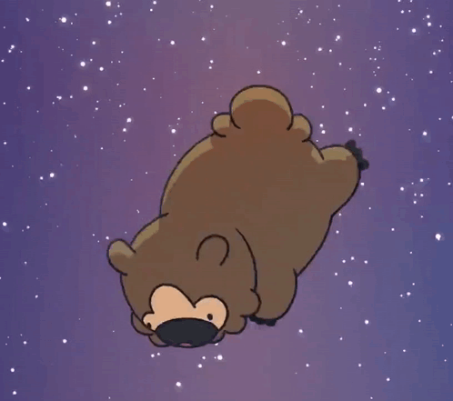 A Cartoon Of A Beaver Flying Through The Air GIF