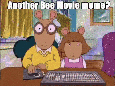 a cartoon of a bee movie meme