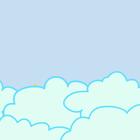 Bird In Clouds Saying Good Morning GIF