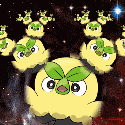 Cartoon Bird With Green Leaves On Head GIF