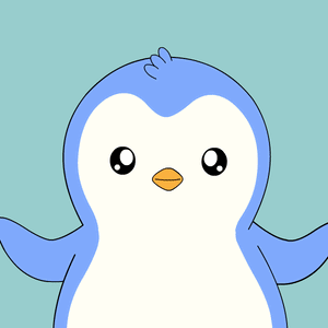 A Cartoon Of A Blue Penguin With A Surprised Look On Its Face GIF