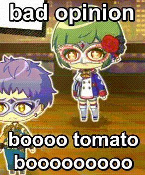 A Cartoon Of A Boy And A Girl With The Words Bad Opinion Booo Tomato Boooooo GIF