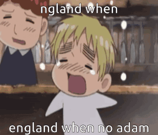 A Cartoon Of A Boy Crying With The Words Ngland When England When No Adam On The Bottom GIF