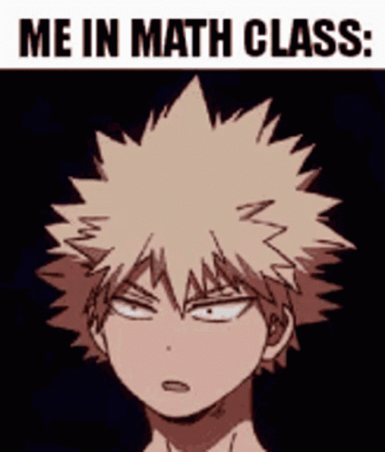 A Cartoon Of A Boy Making A Funny Face In A Math Class With The Words `` Me In Math Class '' . GIF