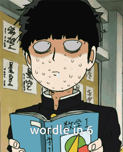 A Cartoon Of A Boy Reading A Book That Says Wordlein 6 GIF