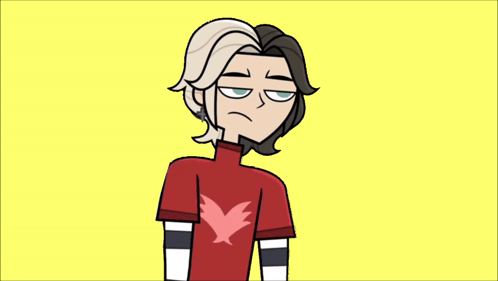 A Cartoon Of A Boy Wearing A Red Shirt With A Bird On It GIF