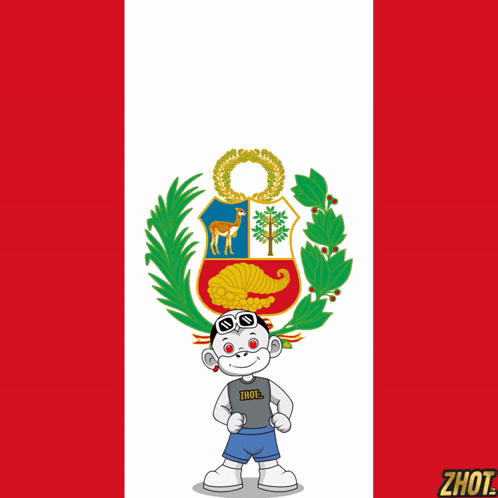 A Cartoon Of A Boy Wearing A Shirt That Says ' Zhot ' On It GIF