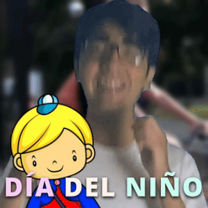 A Cartoon Of A Boy With The Words Dia Del Niño Written Below Him GIF