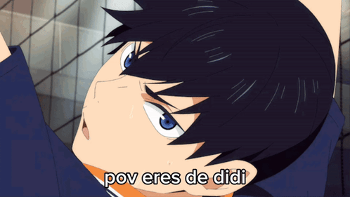 A Cartoon Of A Boy With The Words Pov Eres De Didi Written Below Him GIF