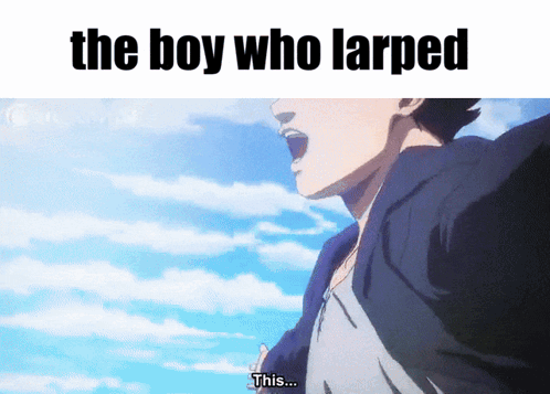 A Cartoon Of A Boy With The Words The Boy Who Larped GIF