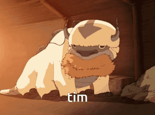 A Cartoon Of A Bull With The Word Tim On The Bottom Right GIF