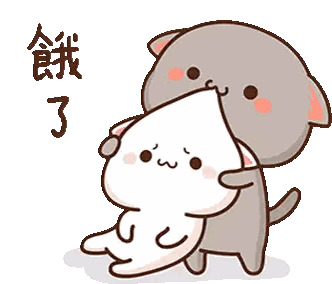 a cartoon of a cat holding another cat with chinese writing on it