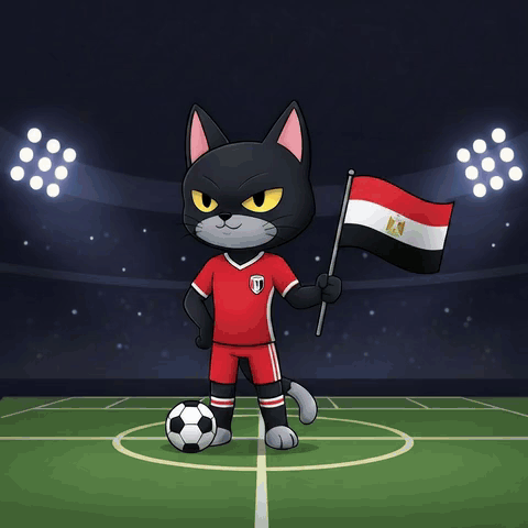 A Cartoon Of A Cat Kicking A Soccer Ball With The Number 60 Behind Him GIF