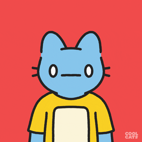 A Cartoon Of A Cat With A Cup Of Milk On His Head GIF
