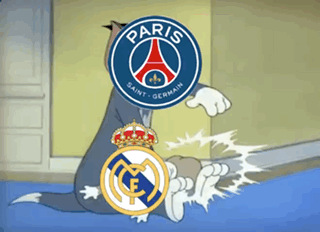 a cartoon of a cat with a paris logo on it