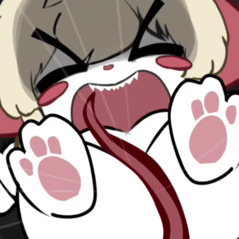a cartoon of a cat with its mouth wide open
