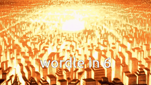 a cartoon of a city with the words wordle in 6