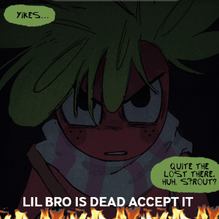 Cartoon Clown Saying Yikes Sprout Lil Bro Dead GIF