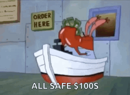 Crab In Boat With Order Here Sign GIF