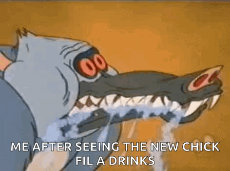 A Cartoon Of A Crocodile Drinking Water From Its Mouth . GIF