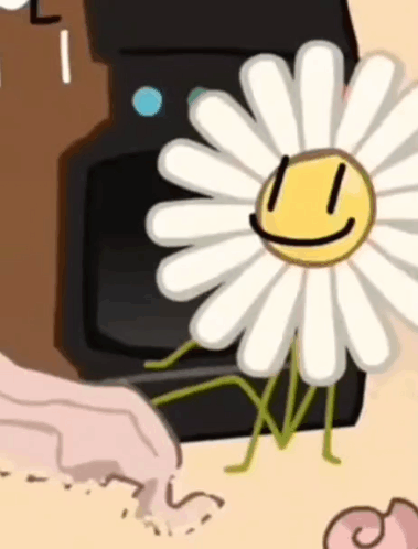 A Cartoon Of A Daisy With A Smiley Face GIF