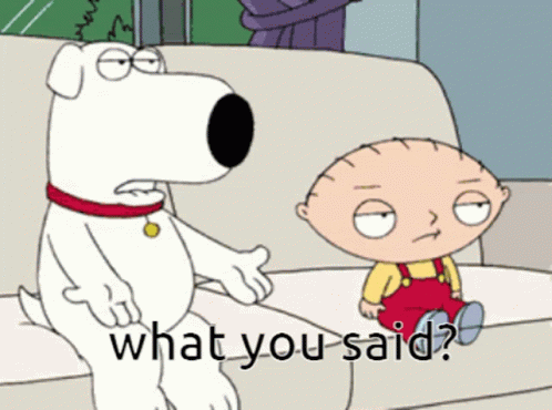 A Cartoon Of A Dog And A Boy Sitting On A Couch With The Words " What You Said " Above Them GIF