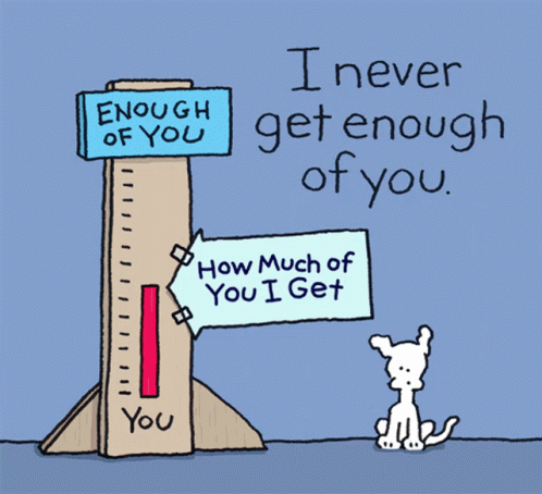 A Cartoon Of A Dog And A Ruler That Says Enough Of You GIF