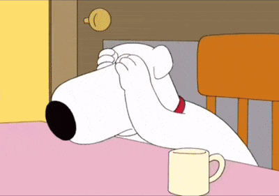 A Cartoon Of A Dog Covering His Eyes With His Paw GIF