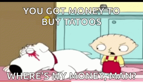 A Cartoon Of A Dog Laying On A Bed With A Bloody Eye And A Boy Standing Next To It . GIF
