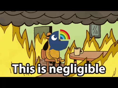 A Cartoon Of A Dog Sitting At A Table With The Words This Is Negligible GIF