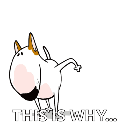 A Cartoon Of A Dog Urinating With The Words This Is Why Behind It GIF