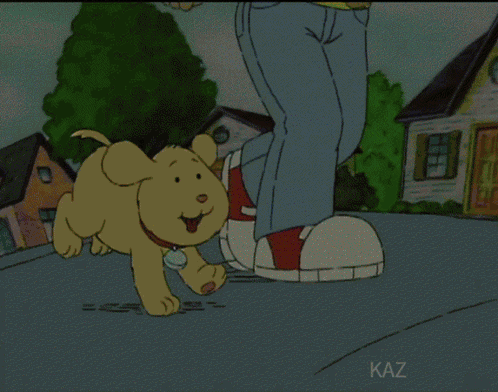 A Cartoon Of A Dog Walking Down The Street With The Caption Every Day When You Re Walking Down The Street GIF