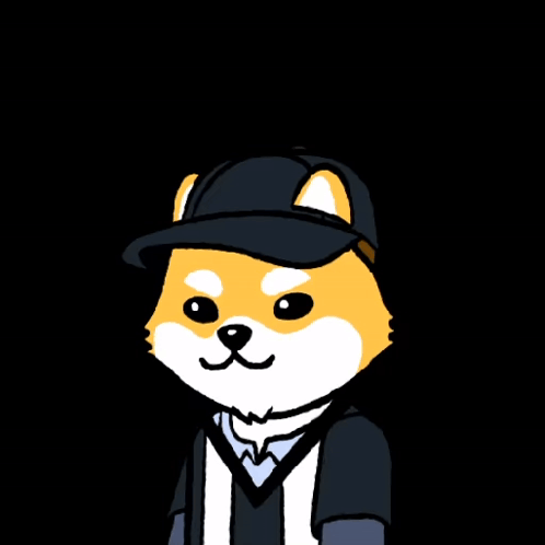 A Cartoon Of A Dog Wearing A Hat Holding A Red Card GIF