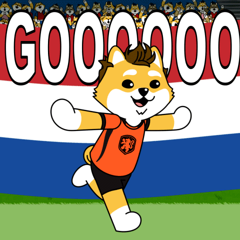 A Cartoon Of A Dog Wearing A Jersey That Says ' Gooooo ' On It GIF