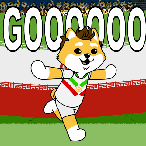 A Cartoon Of A Dog Wearing A Shirt That Says ' Gooooo ' GIF