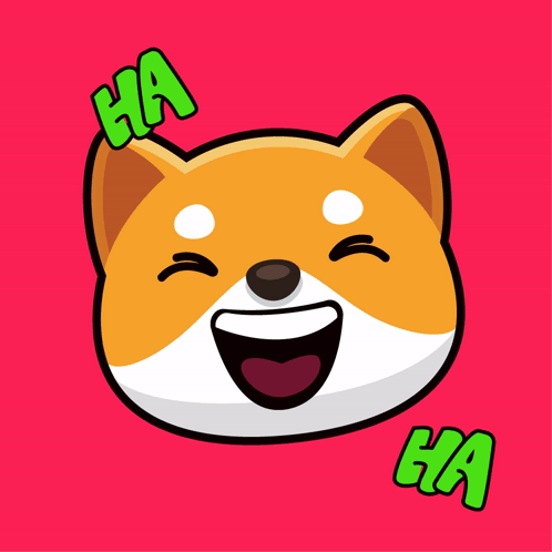 A Cartoon Of A Dog With Tears Coming Out Of Its Eyes And The Words Ha Above It GIF