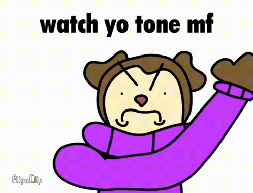 A Cartoon Of A Dog With The Words Watch Yo Tone Mf GIF