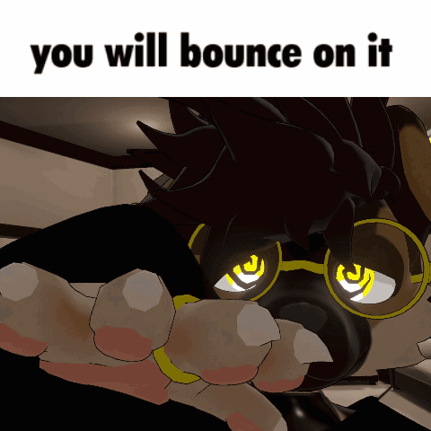 A Cartoon Of A Dog With The Words You Will Bounce On It GIF