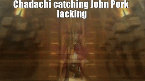 A Cartoon Of A Dragon Catching A Piece Of Meat With The Caption Chadachi Catching John Pork Lacking . GIF