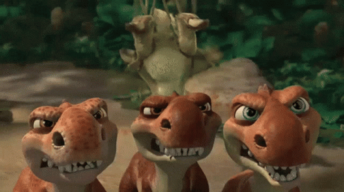 A Cartoon Of A Dragon With The Words " Hal Score One For The Sloth " Below It GIF