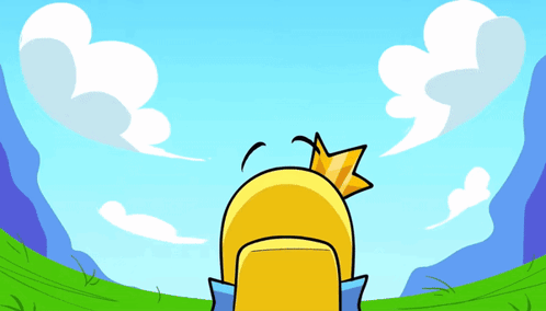 A Cartoon Of A Duck With A Crown And The Words It 'S Good To Be Alive Below It GIF