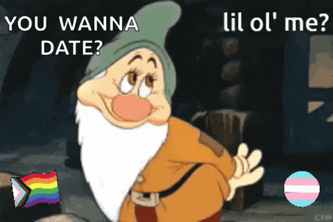 A Cartoon Of A Dwarf With The Words You Wanna Date GIF