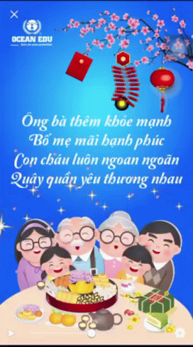A Cartoon Of A Family Sitting Around A Table With Ocean Edu Written On The Bottom GIF