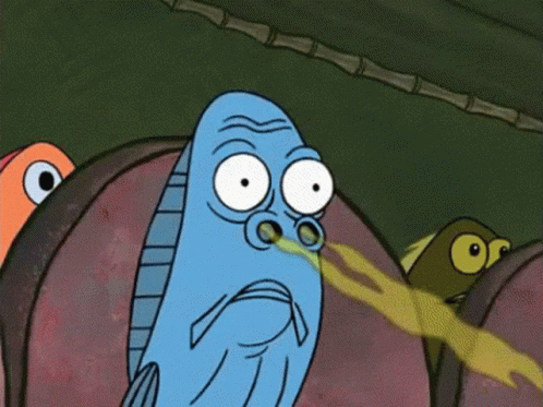 A Cartoon Of A Fish With A Big Nose GIF