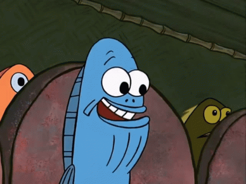 A Cartoon Of A Fish With A Big Smile GIF